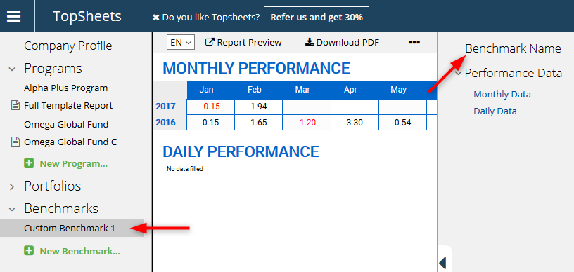 Delete benchmarks — Delete custom benchmarks