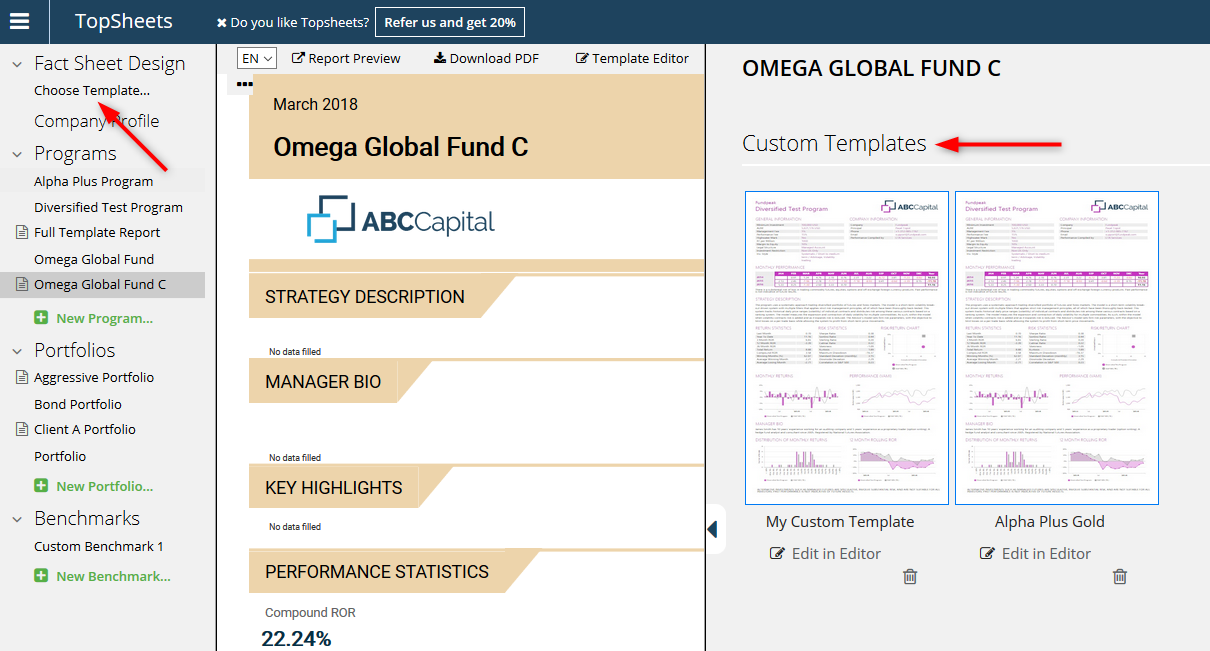 Save changes made to custom template — Templates from template editor (and all changes made to them) are saved automatically.