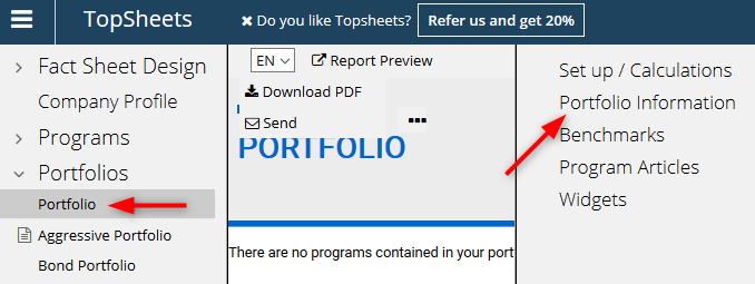 Blended benchmarks — Rename the Portfolio