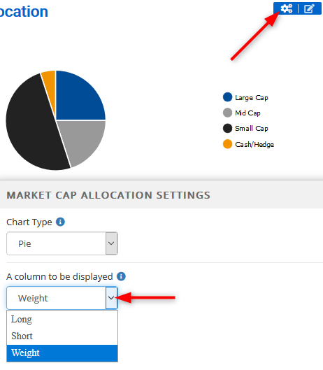 Market Cap Allocation — When entering data manually there are seven capitalization types available (from mega cap exp.