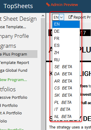 Embed fund data and outputs on your website — Display widgets in another language