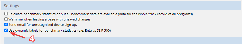 Dynamic labels for benchmark statistics — Setup dynamic labels