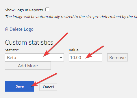How to manually update statistics values — To manually update statistics: