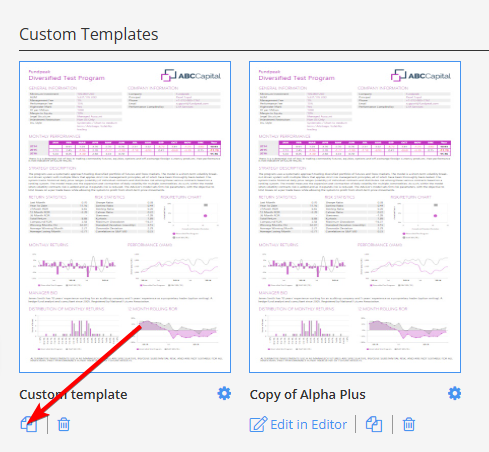 Duplicating Custom Factsheet Templates — How to duplicate a custom tearsheet template