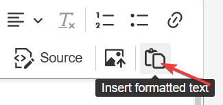 Avoid Formatting Issues When Copying Content — Insert formatted text