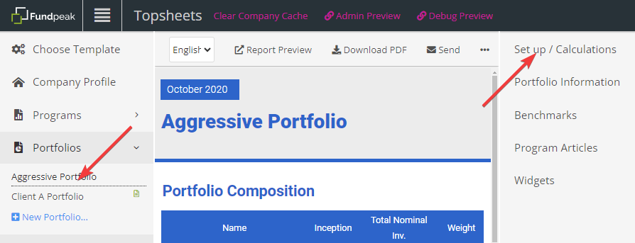 Switch between compounded and non-compounded calculation — Portfolio