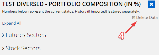 Delete data — Delete program’s Portfolio Composition