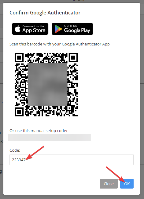 Two-factor authentication (2FA) — Add TopSheets to Google Authenticator