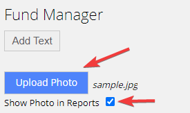 Show a manager photo in reports — To upload Program manager’s photo