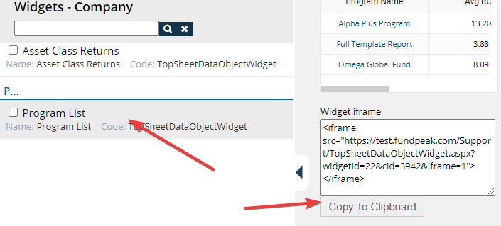 Display a list of my funds on a website? — Display a list of my funds
