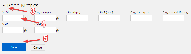 Yield to Maturity (YTM) — Click Portfolio Composition in the right sidebar 2.