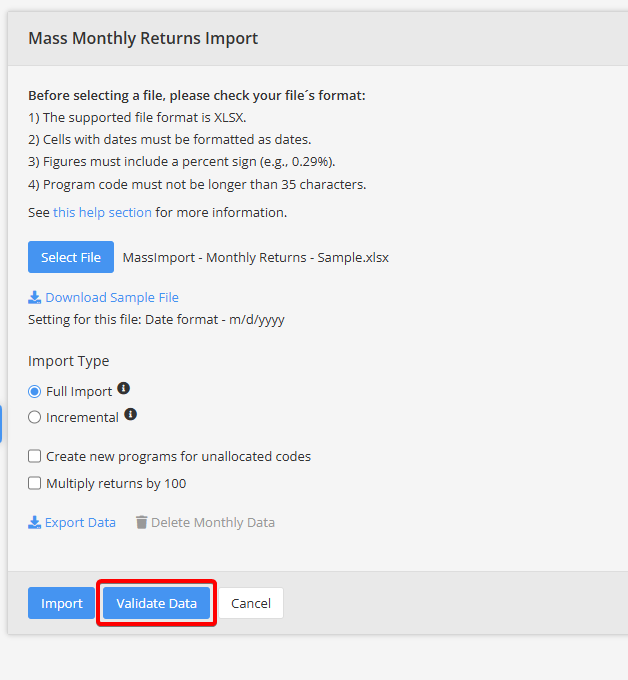 Image - validate factsheet data button