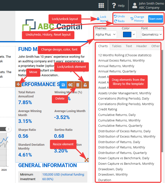 Image - Factsheet template editor overview